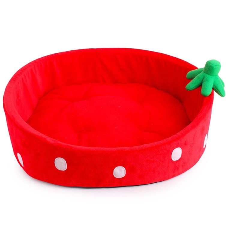 Dog Cat Nest Cartoon Pet Bed Winter Mattress Pet Supplies - Red, Large 62x 52 X19cm