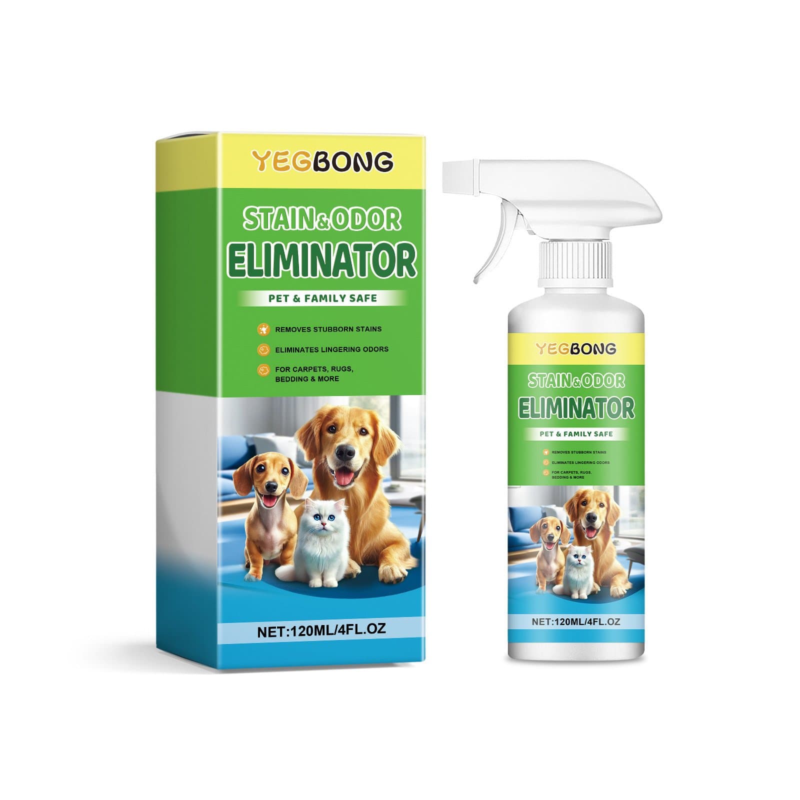Pet Mucus And Saliva Cleaner Pet Stain Remover - 120ml