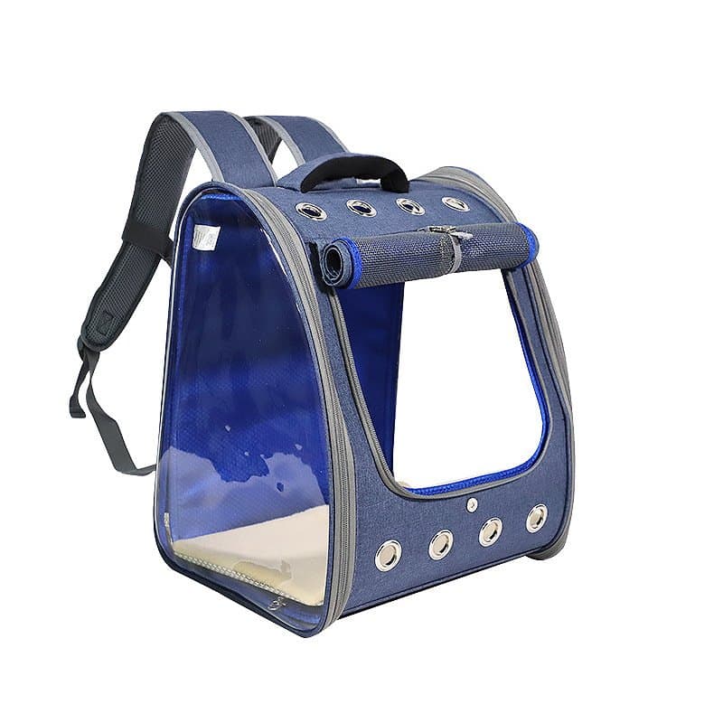 Pet Backpack Full Transparent PVC Pet Backpack - Blue